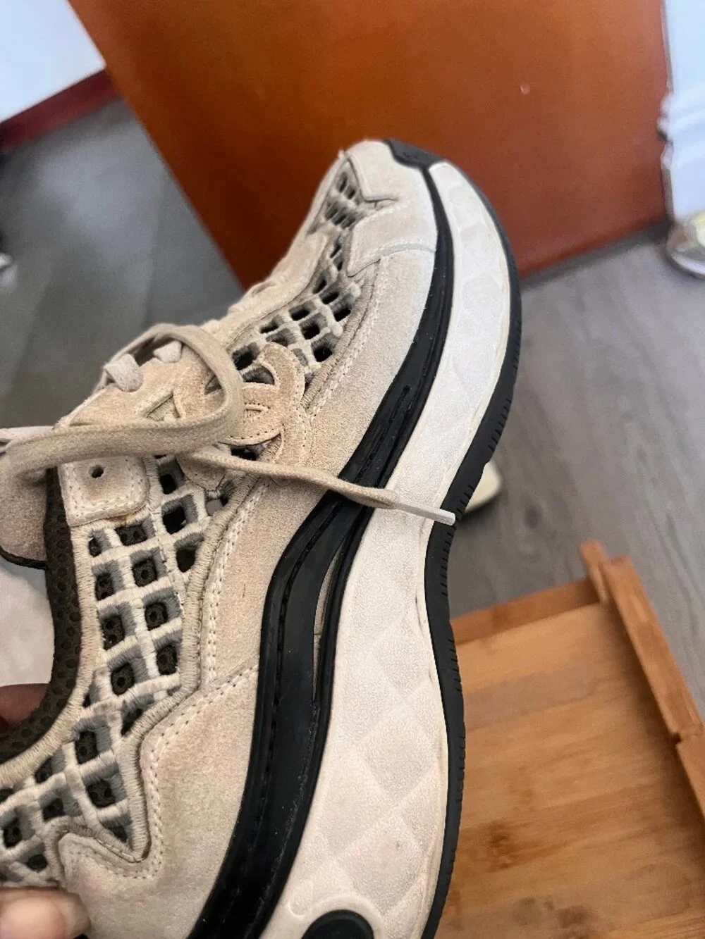 Chanel Cream colored Sneakers size 8.5